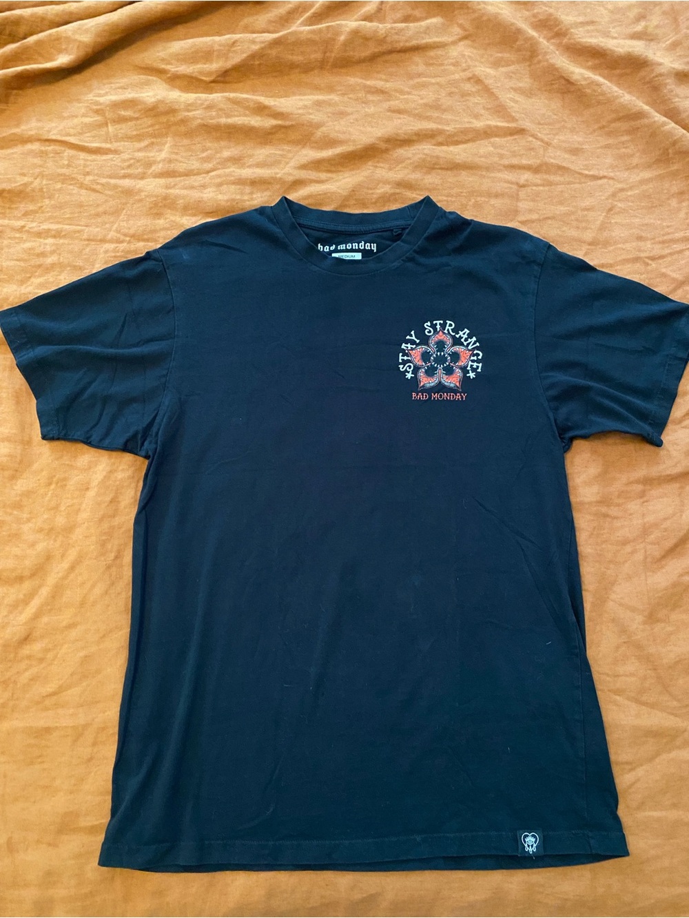 Men's Black Bad Monday Stranger Things Demogorgon Limited Edition Graphic Tee